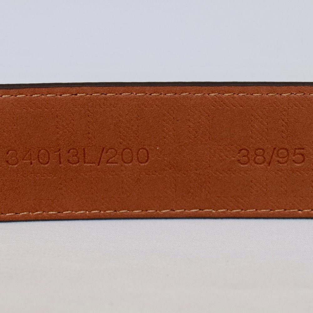 NEW Boconi Dark Brown Leather Belt - Size 38 - Picture 13 of 14